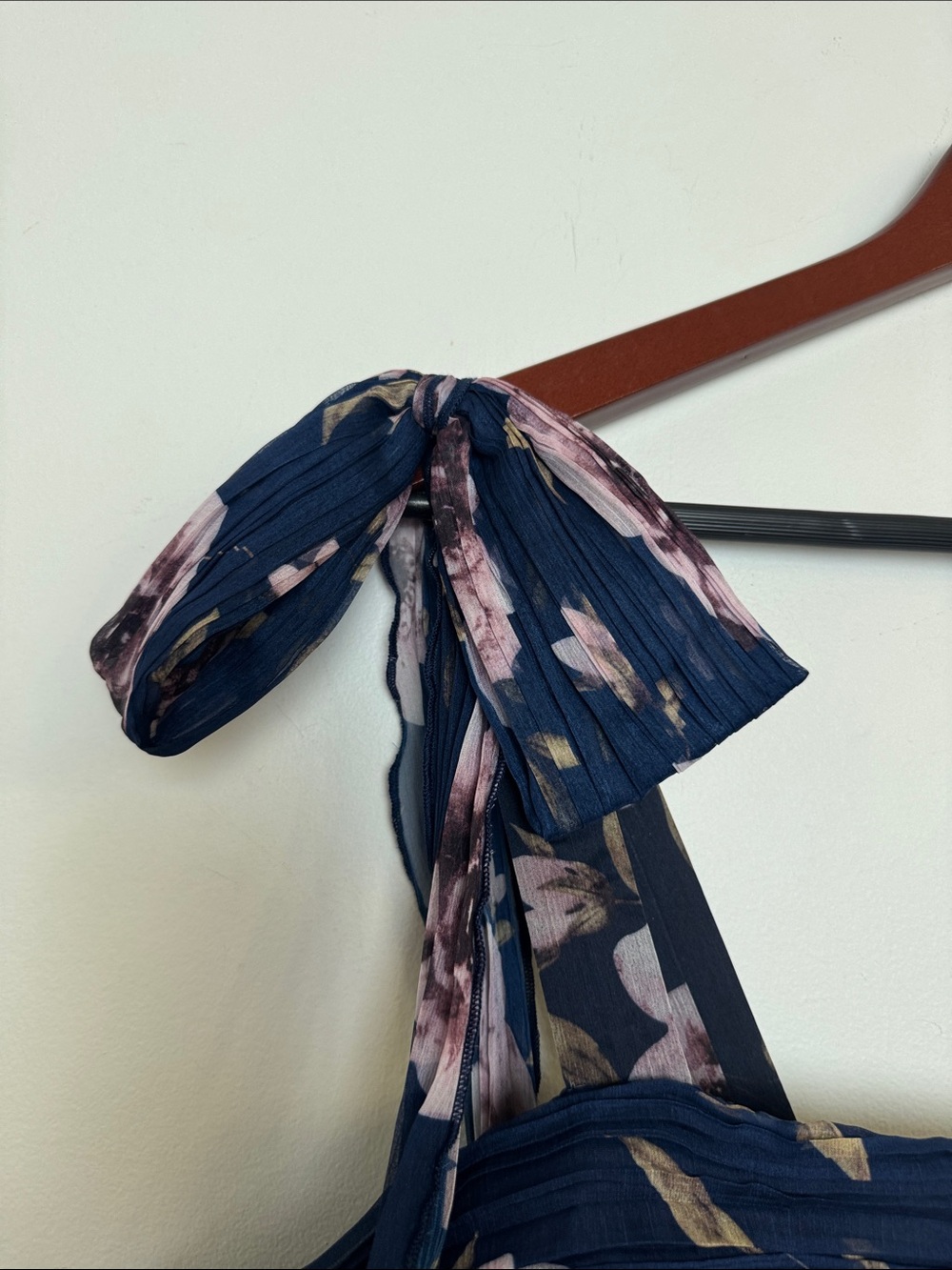 Lulus Navy Blue Floral Tie-Shoulder Maxi Dress - Picture 4 of 8